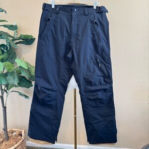 Body Glove Insulated Ski Snow Pants Men’s M Black Cargo Zip Ankle